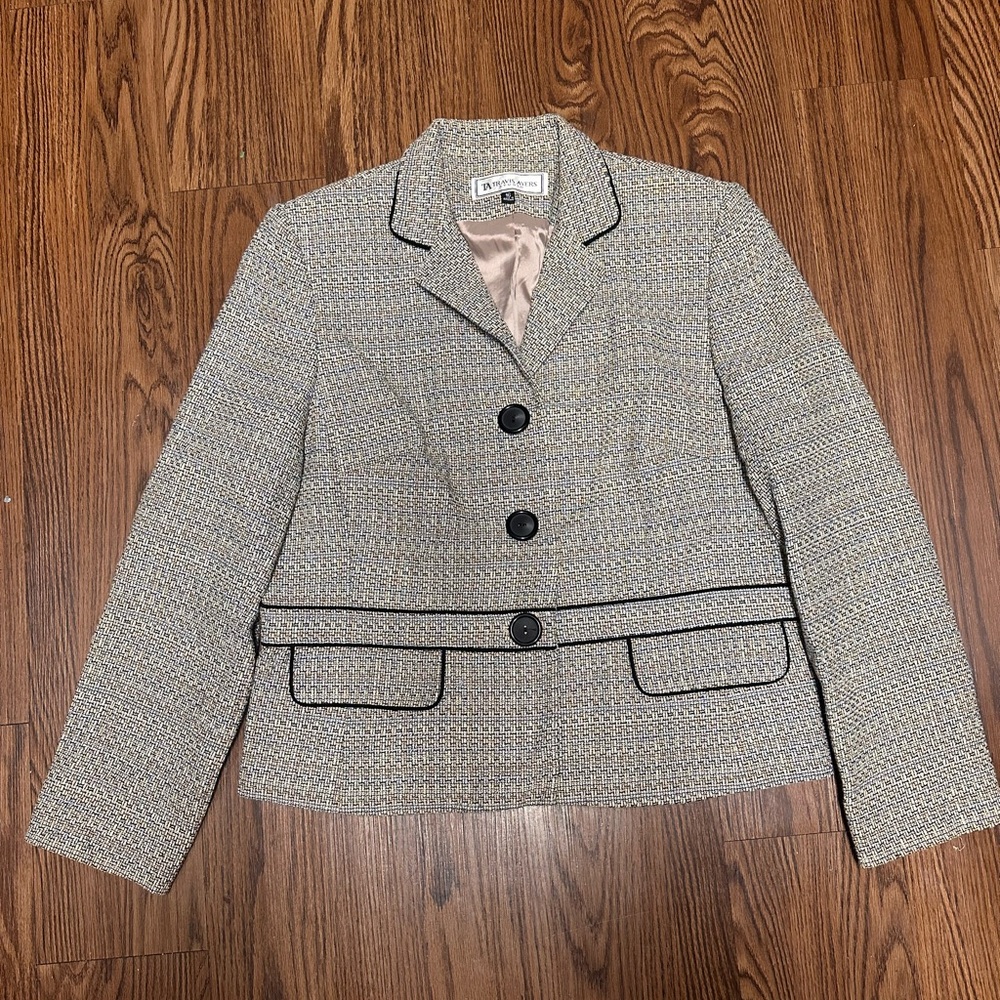 Travis Ayers Studio Tweed Blazer - Size 16